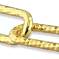 18k Yellow Gold Plated Sterling Silver 5mm Fancy Paperclip Chain Bracelet