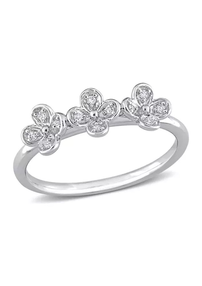 Promise Ring Diamond Accent Sterling Silver