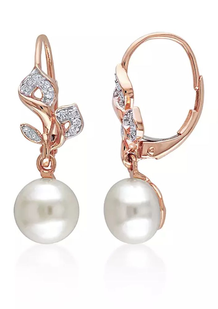 Freshwater Cultured Pearl Earrings 10K Rose Gold