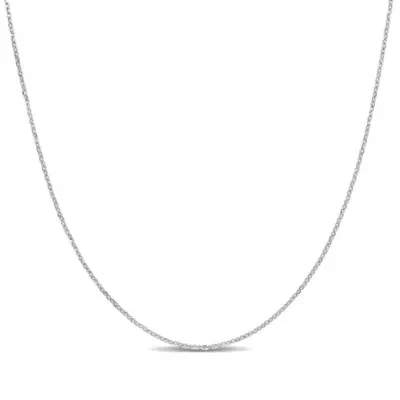 Cable Chain Necklace in 14k White Gold