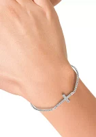 Sterling Silver Diamond Bracelet 