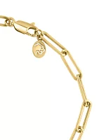 1/4 ct. t.w. Diamond Paperclip Bracelet in Gold Over Sterling Silver