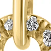 925 Gold-Plated Silver Diamond Earrings