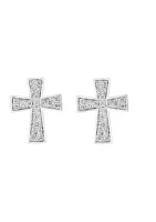 925 Sterling Silver Diamond Earrings