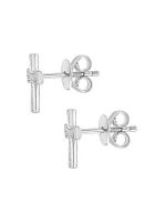 925 Sterling Silver Diamond Earrings