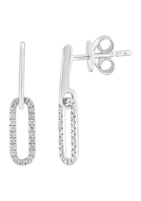 925 Sterling Silver Diamond Earrings