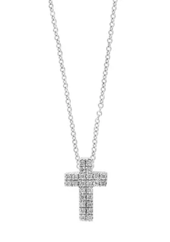 Pavé Diamond Cross Necklace