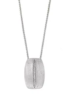 Sterling Silver Diamond Pendant Necklace