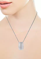 Sterling Silver Diamond Pendant Necklace