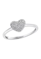 1/8 ct. t.w. Diamond Heart Ring in Sterling Silver