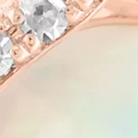 3.7 ct. t.w. Diamond, 1/10 ct. t.w. Ethiopian Opal Earrings in 14K Rose Gold