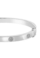 Sterling Silver Diamond Bangle 