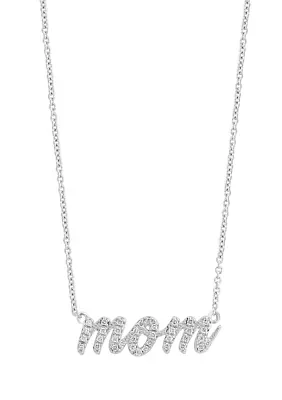 1/8 ct. t.w. Diamond Mom Necklace in Sterling Silver