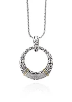 0.09 ct. t.w. Diamond Open Pendant in Sterling Silver with 18k Yellow Gold