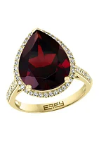 1/3 ct. t.w. Diamond and 8.65 ct. t.w. Garnet Ring in 14K Yellow Gold 