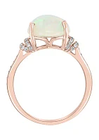 1/4 ct. t.w. Diamond and 3.15 ct. t.w. Ethiopian Opal Ring in 14K Yellow Gold