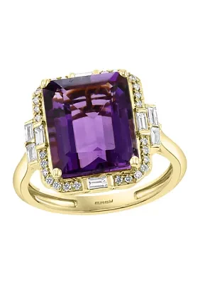 1/3 ct. t.w. Diamond and 5.74 Amethyst Ring 14K Gold