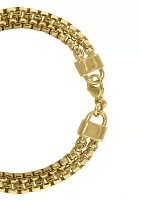 Sterling Silver/Gold Plated 8.5" Men's Bracelet 