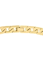 Men's Sterling Silver/Gold Over Silver Zircon Bracelet 