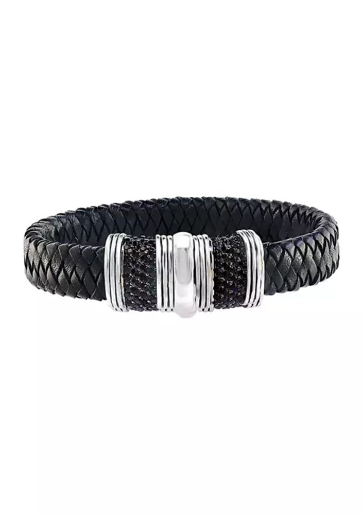 men's black sapphire bracelet