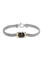 Onyx Cable Bracelet in 18K Sterling Silver