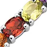  9.1 ct. t.w. Multi-Colored Semi-Precious Gemstone Bracelet in Sterling Silver  