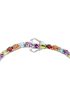  9.1 ct. t.w. Multi-Colored Semi-Precious Gemstone Bracelet in Sterling Silver  