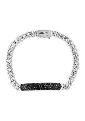 Men's 2.21 ct. t.w. Black Spinel Sterling Silver Bracelet