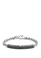 Men's 5.0 ct. t.w. Black Sapphire Bracelet in Sterling Silver