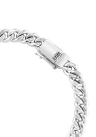 Men's White Sapphire Bracelet in Sterling Silver