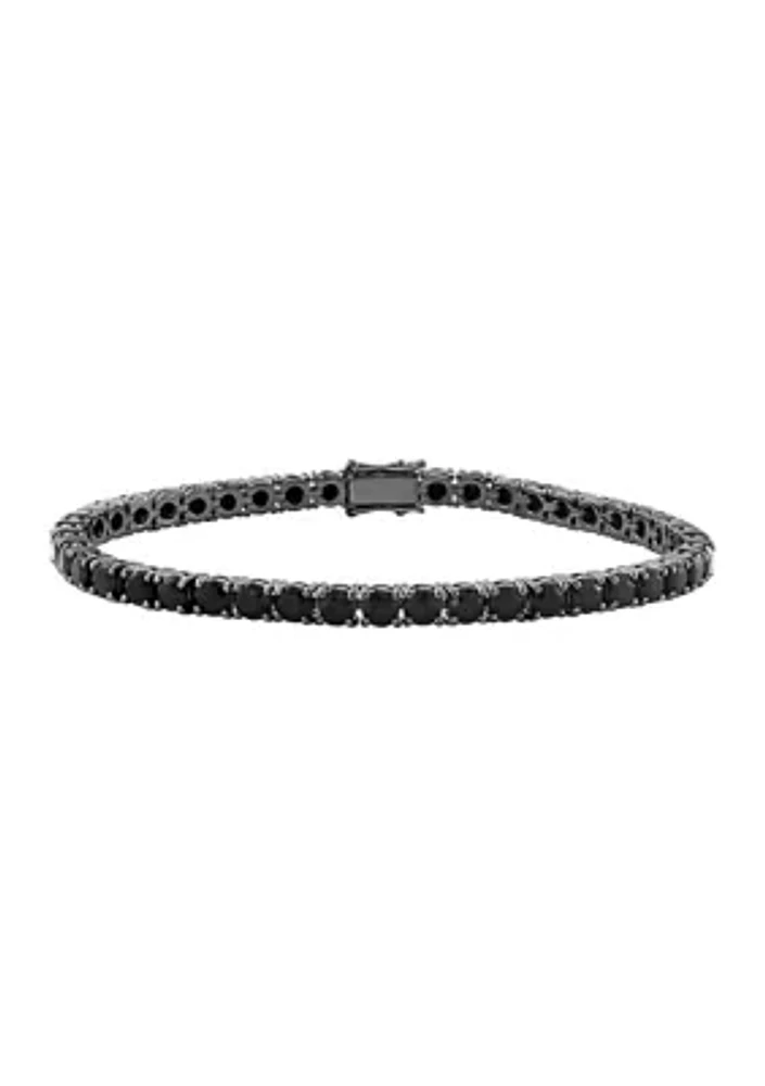 Sterling Silver Black Spinel Bracelet