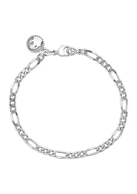 Men's 8.5" Sterling Silver Figaro Bracelet