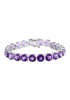 Amethyst Tennis Bracelet in Sterling Silver