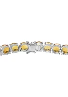 Sterling Silver Citrine Line Bracelet