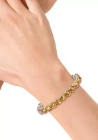 Sterling Silver Citrine Line Bracelet