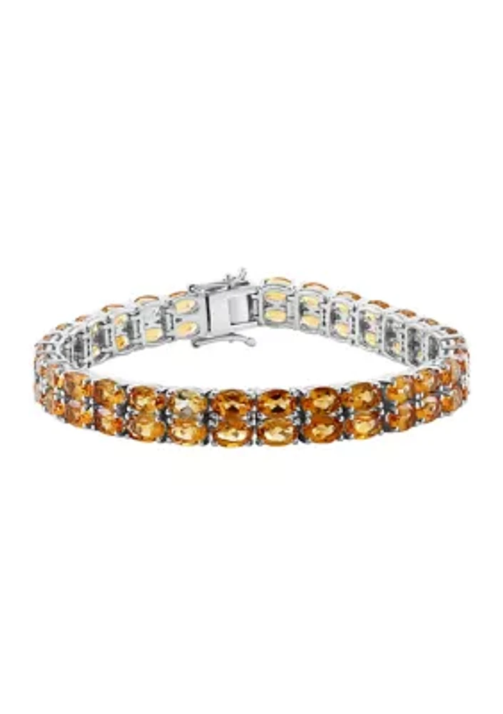 Sterling Silver Citrine Bracelet 