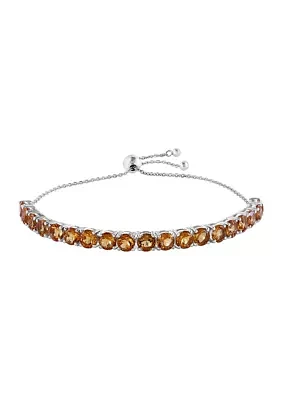 Sterling Silver Citrine Bolo Bracelet