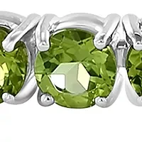 Sterling Silver Peridot Bolo Bracelet