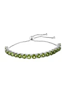 Sterling Silver Peridot Bolo Bracelet