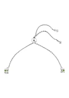 Sterling Silver Peridot Bolo Bracelet