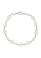 Sterling Silver Freshwater Pearl 7.5" Bracelet