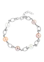 	  Sterling Silver Freshwater Pearl 8" Bracelet 