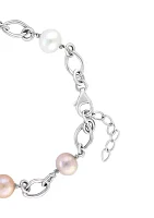 	  Sterling Silver Freshwater Pearl 8" Bracelet 