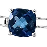  14K White Gold London Blue Topaz Ring 