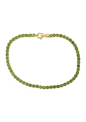 4.8 ct. t.w. Peridot Bracelet in 14K Yellow Gold
