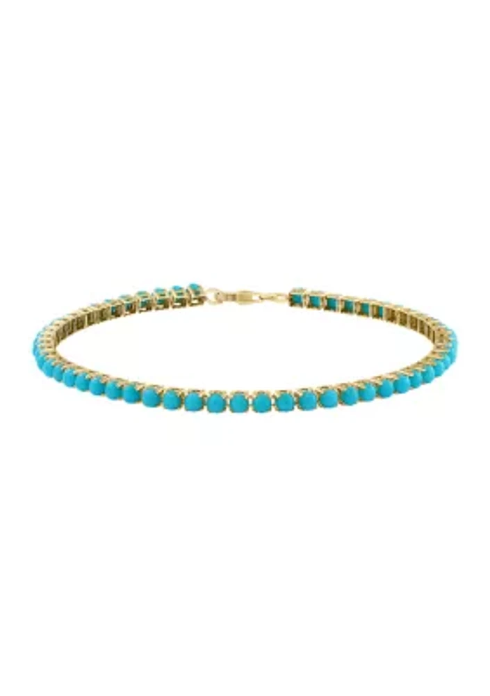 4.25 ct. t.w. Turquoise Bracelet in 14K Yellow Gold