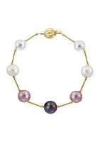 Multi Freshwater Pearl Bracelet in 14K Yellow Gold