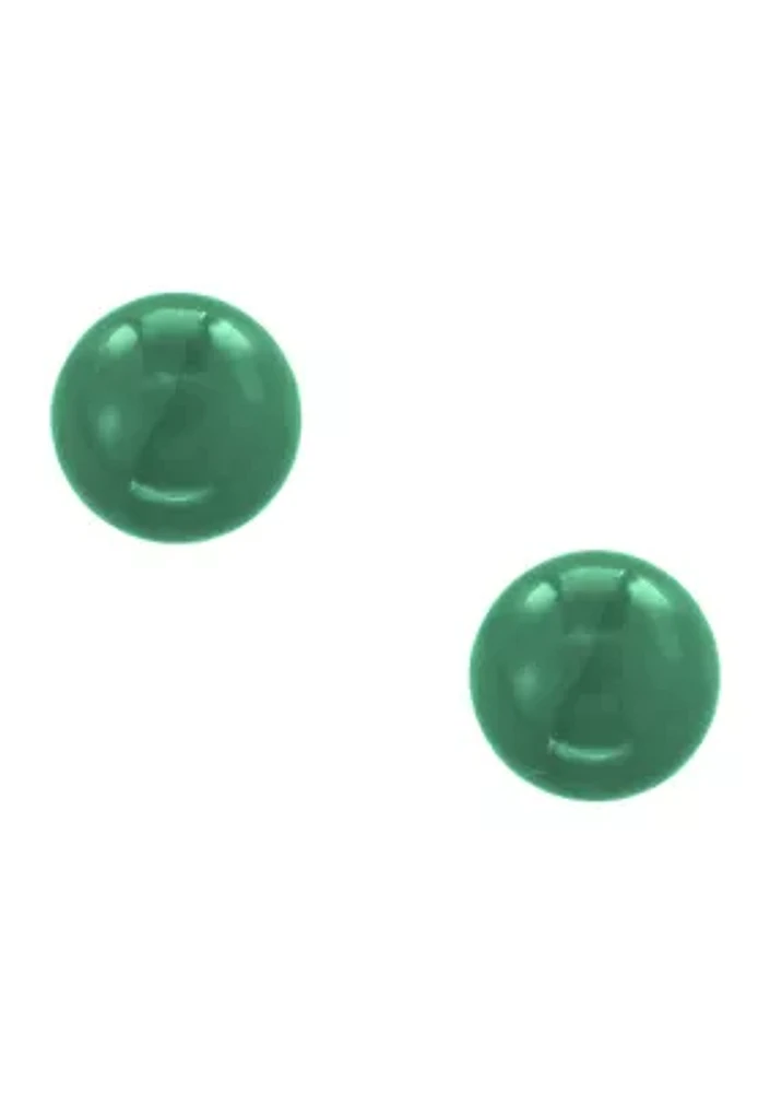 18.7 ct. t.w. Green Jade Earrings in 14K Yellow Gold