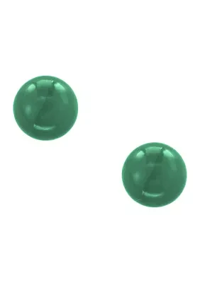 18.7 ct. t.w. Green Jade Earrings in 14K Yellow Gold