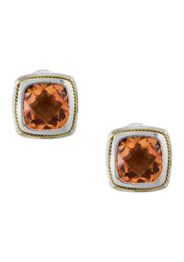 4.1 ct. t.w. Citrine Earrings in Sterling Silver